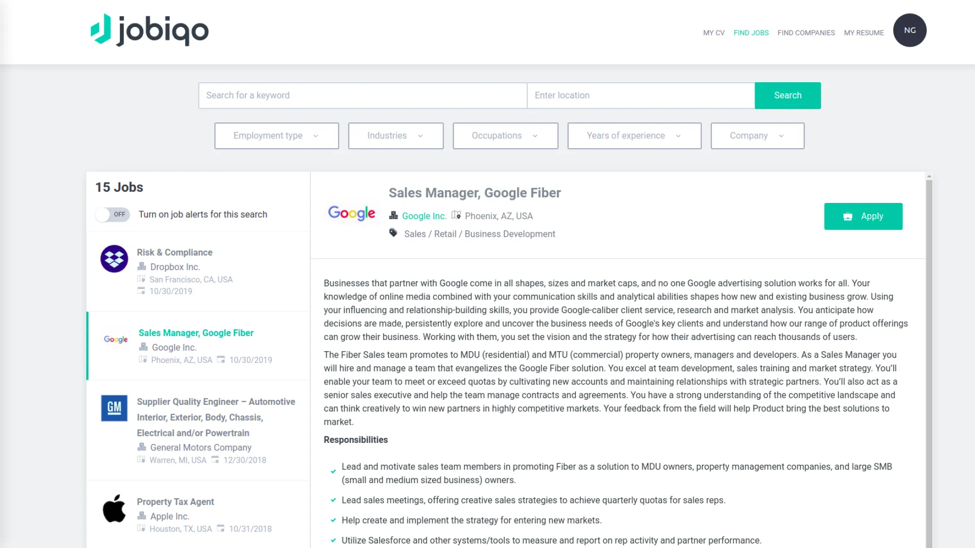 Job search
